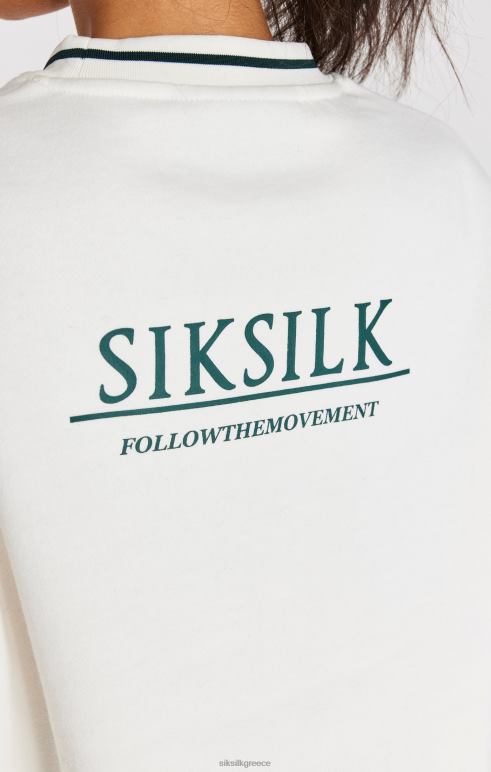 SikSilk φούτερ εκρού crop γυναίκες ενδύματα 48N8Z78
