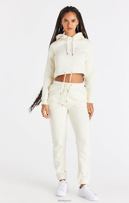 SikSilk εκρού cropped hoodie γυναίκες ενδύματα 48N8Z86
