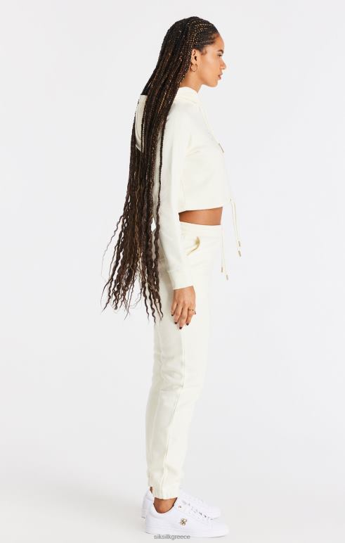 SikSilk εκρού cropped hoodie γυναίκες ενδύματα 48N8Z86