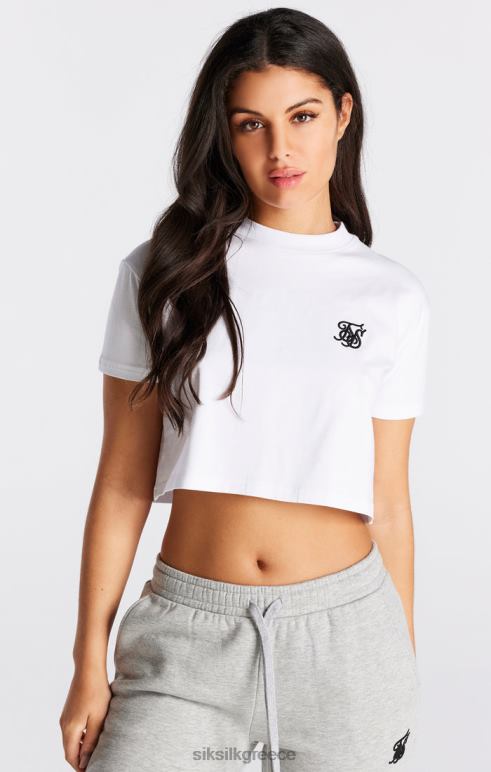 SikSilk λευκό μπλουζάκι απαραίτητο κουτί που ταιριάζει γυναίκες ενδύματα 48N8Z24