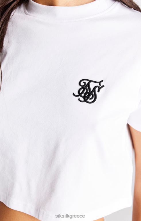 SikSilk λευκό μπλουζάκι απαραίτητο κουτί που ταιριάζει γυναίκες ενδύματα 48N8Z24