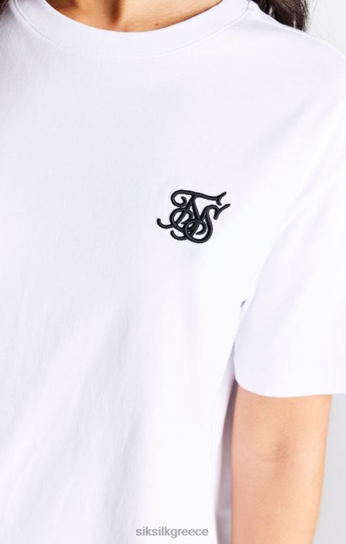 SikSilk λευκό βασικό μπλουζάκι φίλου γυναίκες ενδύματα 48N8Z27