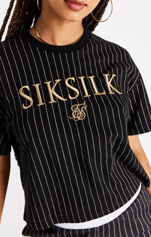SikSilk μπλουζάκι με μαύρη ρίγα γυναίκες ενδύματα 48N8Z66
