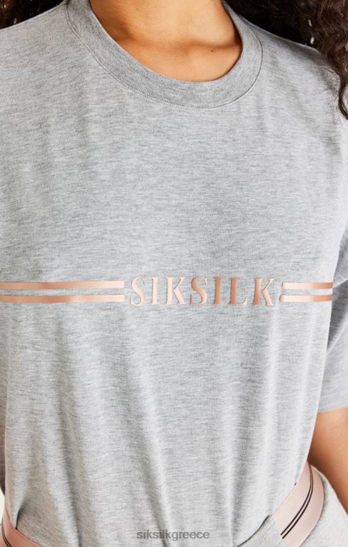 SikSilk μπλουζάκι σε γκρι μάρμα κουτί γυναίκες ενδύματα 48N8Z72