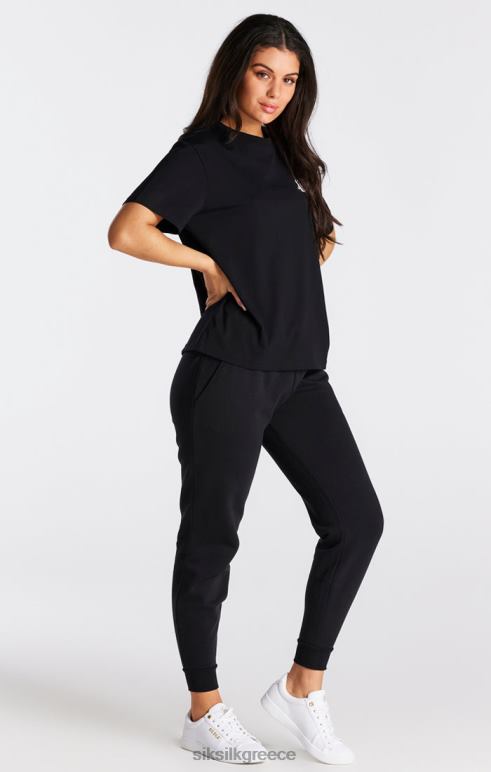 SikSilk μαύρο βασικό μπλουζάκι boyfriend γυναίκες ενδύματα 48N8Z40