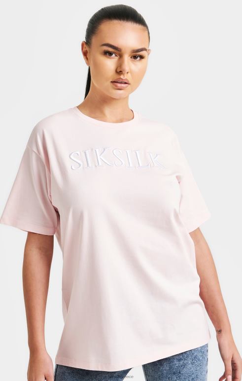 SikSilk ροζ κεντημένο μπλουζάκι boyfriend γυναίκες ενδύματα 48N8Z63