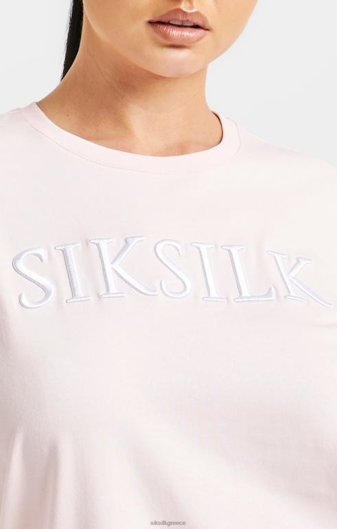 SikSilk ροζ κεντημένο μπλουζάκι boyfriend γυναίκες ενδύματα 48N8Z63