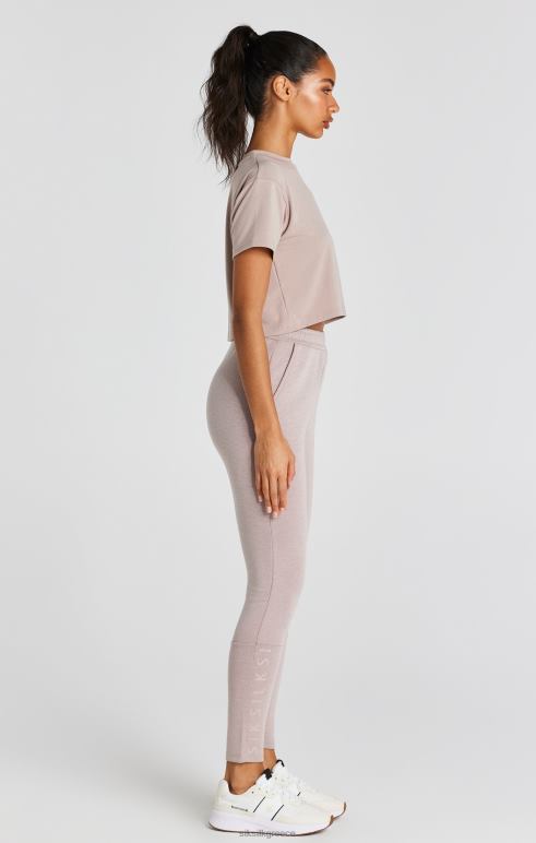 SikSilk πλυμένο ροζ crop μπλουζάκι γυναίκες ενδύματα 48N8Z34