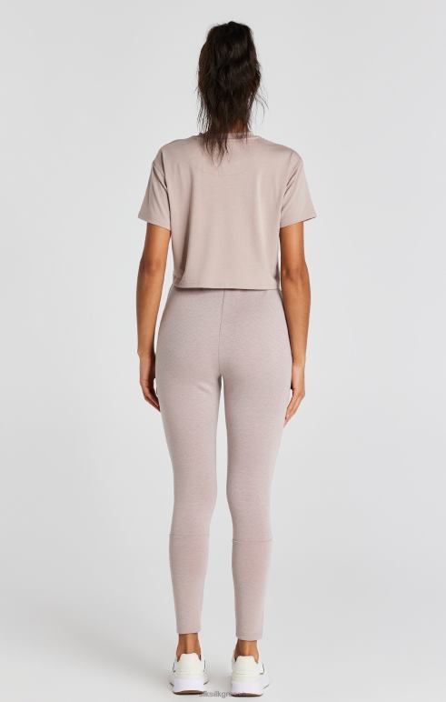 SikSilk πλυμένο ροζ crop μπλουζάκι γυναίκες ενδύματα 48N8Z34