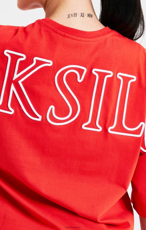 SikSilk κόκκινη επώνυμη crop μπλούζα γυναίκες ενδύματα 48N8Z36