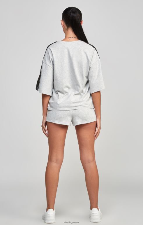 SikSilk μπλουζάκι crop με γκρι ταινία γυναίκες ενδύματα 48N8Z58