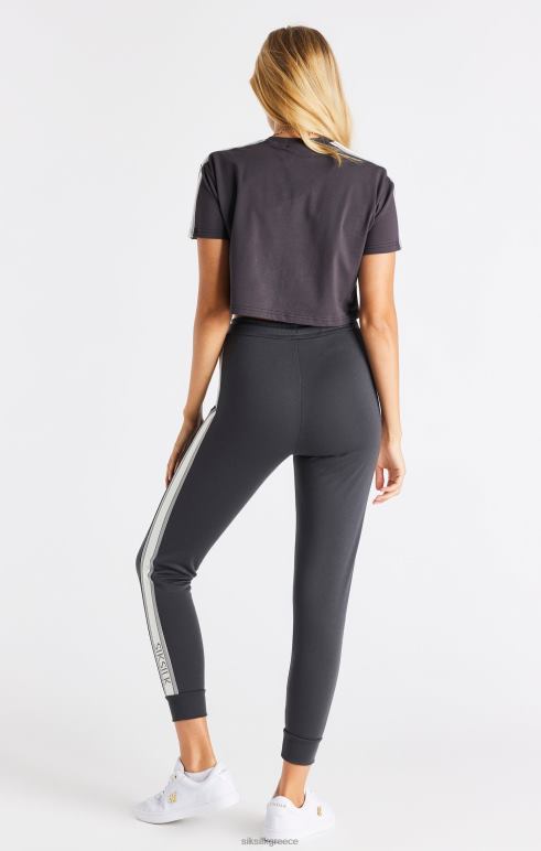 SikSilk γκρι crop t-shirt γυναίκες ενδύματα 48N8Z30