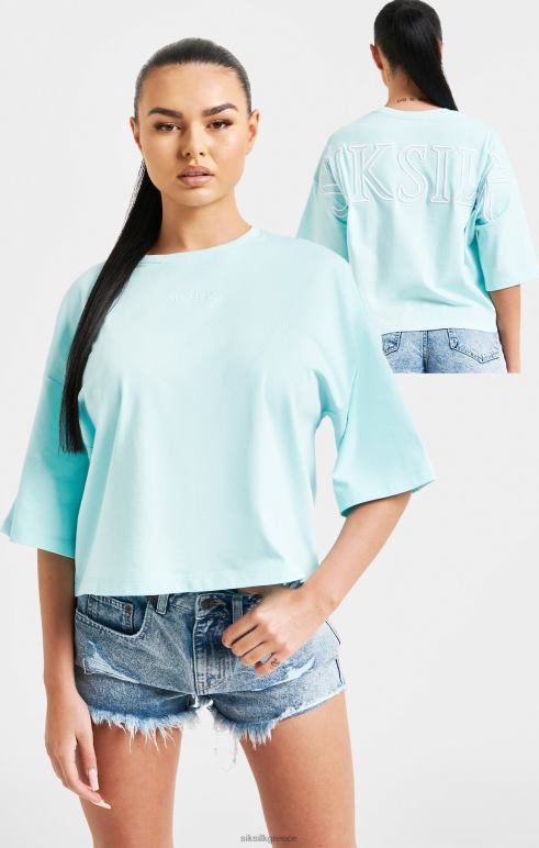 SikSilk crop t-shirt επώνυμα aqua γυναίκες ενδύματα 48N8Z60