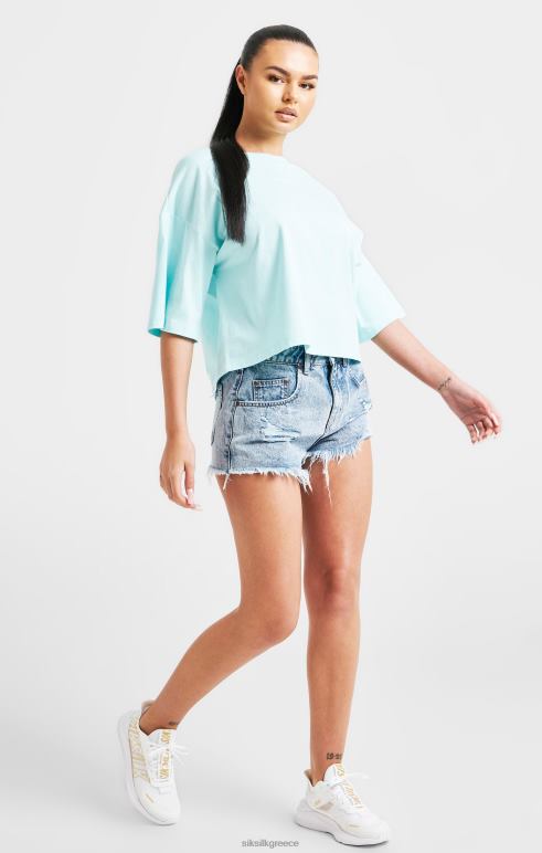 SikSilk crop t-shirt επώνυμα aqua γυναίκες ενδύματα 48N8Z60