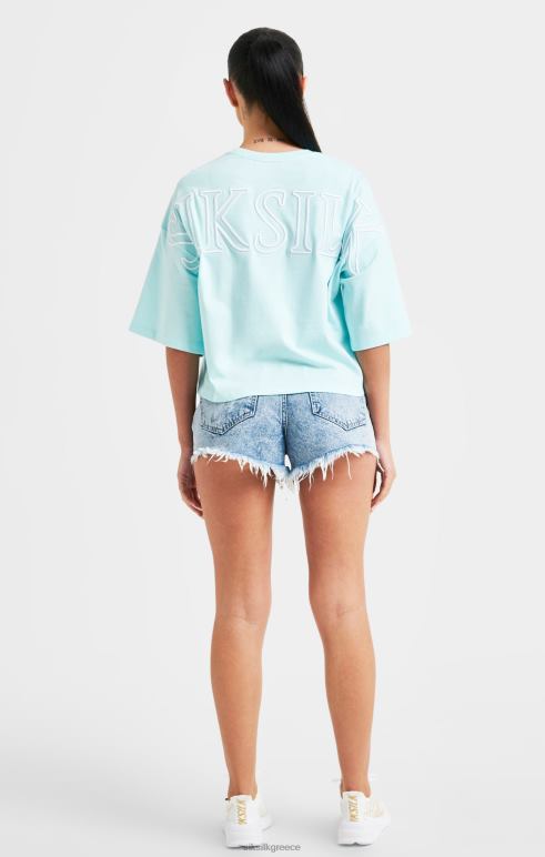 SikSilk crop t-shirt επώνυμα aqua γυναίκες ενδύματα 48N8Z60
