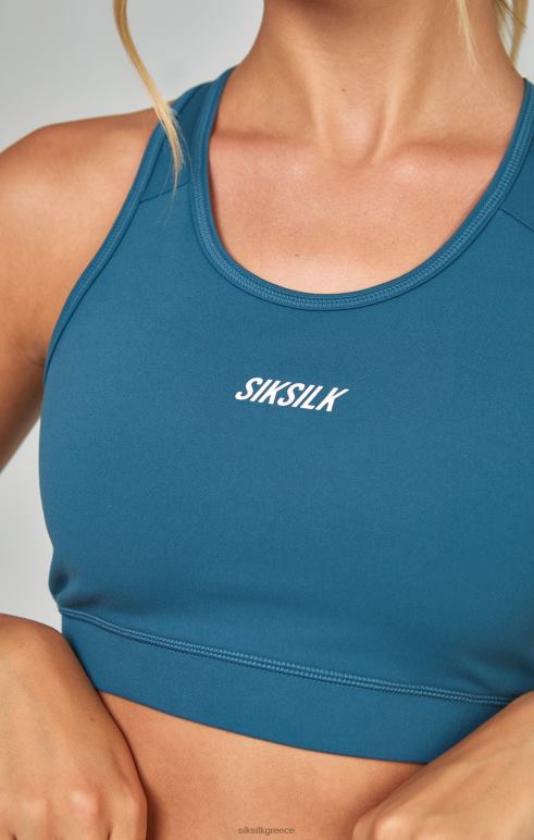 SikSilk γαλαζοπράσινο αθλητικό απαραίτητο crop top γυναίκες ενδύματα 48N8Z68