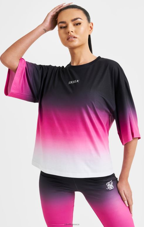 SikSilk ροζ fade t-shirt γυναίκες ενδύματα 48N8Z56