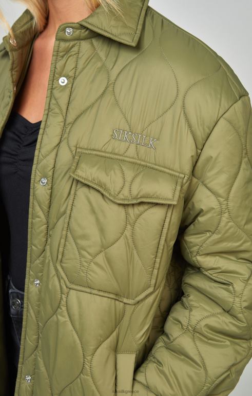 SikSilk Χακί ελαφρύ παπλωματοτζάκετ γυναίκες ενδύματα 48N8Z126