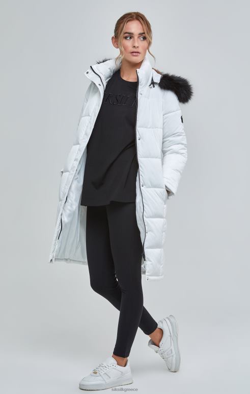 SikSilk λευκό παραγάδι με παραγεμισμένο πάρκο γυναίκες ενδύματα 48N8Z128