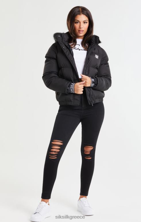 SikSilk core cropped parka - μαύρο γυναίκες ενδύματα 48N8Z140