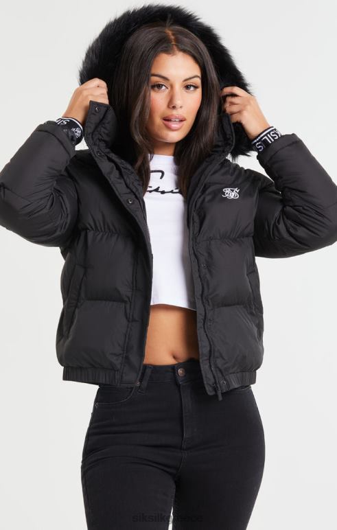 SikSilk core cropped parka - μαύρο γυναίκες ενδύματα 48N8Z140