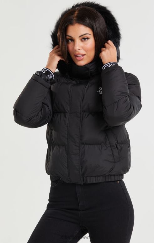 SikSilk core cropped parka - μαύρο γυναίκες ενδύματα 48N8Z140