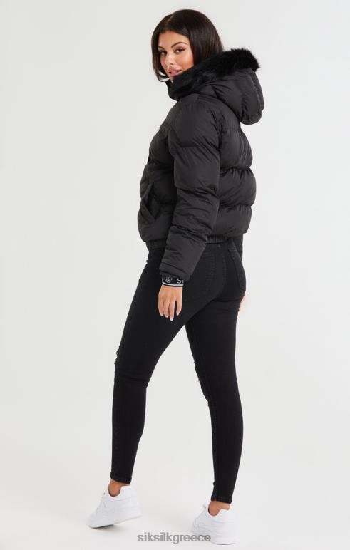 SikSilk core cropped parka - μαύρο γυναίκες ενδύματα 48N8Z140