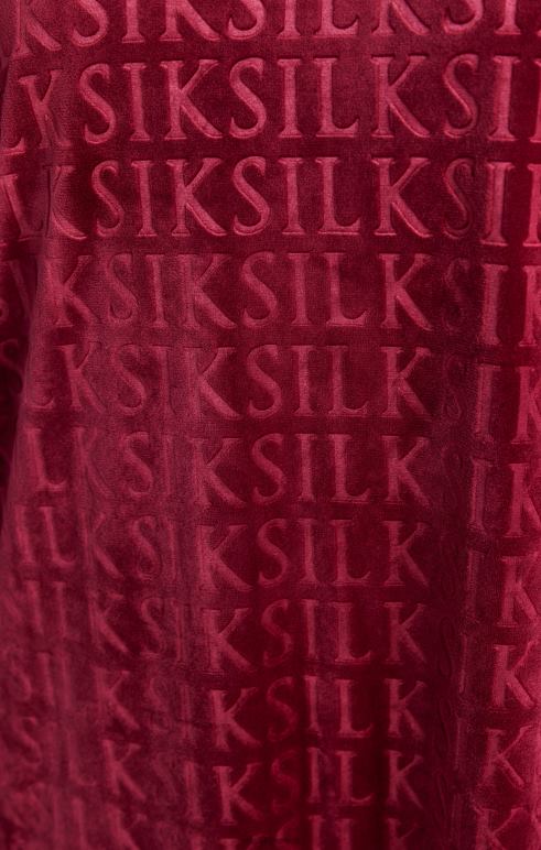 SikSilk ροζ βελούδινο μακρυμάνικο φόρεμα μπλουζάκι κορίτσια ενδύματα 48N8Z345