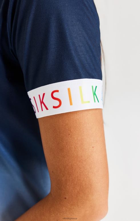 SikSilk Φόρεμα rainbow fade t-shirt - navy & white κορίτσια ενδύματα 48N8Z342