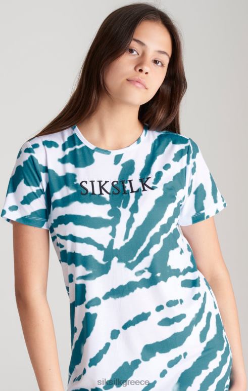 SikSilk φόρεμα t-shirt με λευκή γραβάτα κορίτσια ενδύματα 48N8Z343