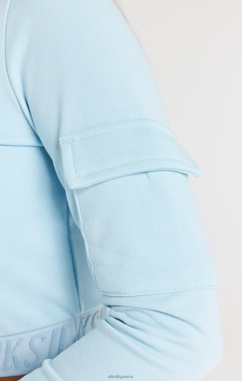SikSilk κολλημένη κουκούλα φορτίου - μπλε κορίτσια ενδύματα 48N8Z328
