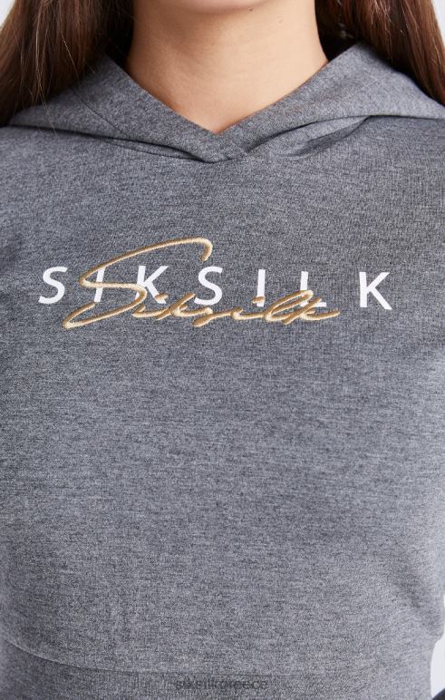 SikSilk γκρι μάργα υπογραφή κομμάτι κορυφή κορίτσια ενδύματα 48N8Z329