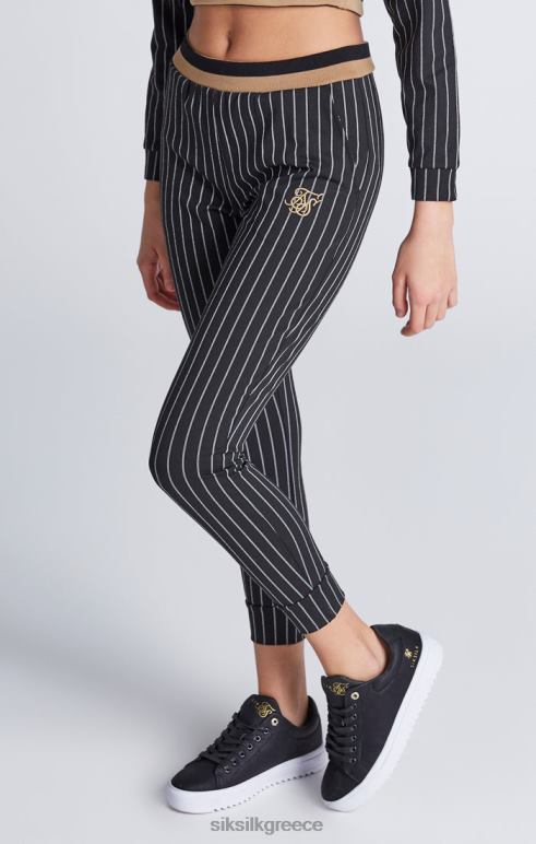 SikSilk μαύρη ριγέ μπέιζμπολ με κουκούλα κορίτσια ενδύματα 48N8Z337