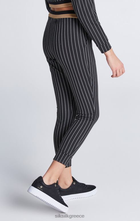 SikSilk μαύρη ριγέ μπέιζμπολ με κουκούλα κορίτσια ενδύματα 48N8Z337