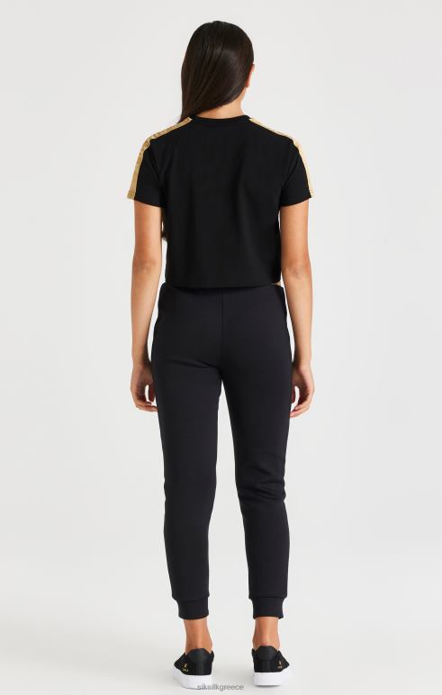 SikSilk Μπλουζάκι ρεγκλάν με μεταλλική ταινία - μαύρο κορίτσια ενδύματα 48N8Z316