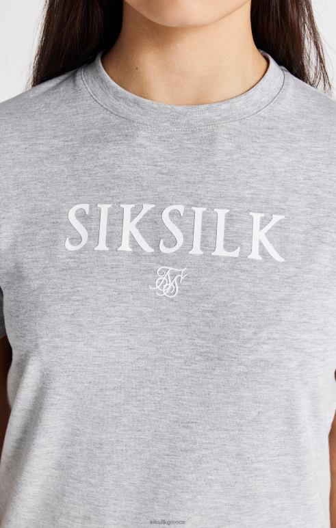 SikSilk μπλουζάκι με μάρκα σε γκρι μάρκα κορίτσια ενδύματα 48N8Z318