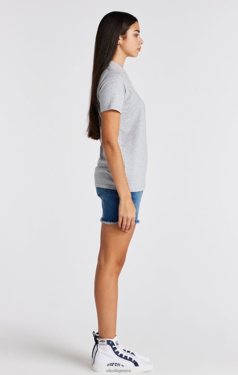 SikSilk μπλουζάκι με μάρκα σε γκρι μάρκα κορίτσια ενδύματα 48N8Z318