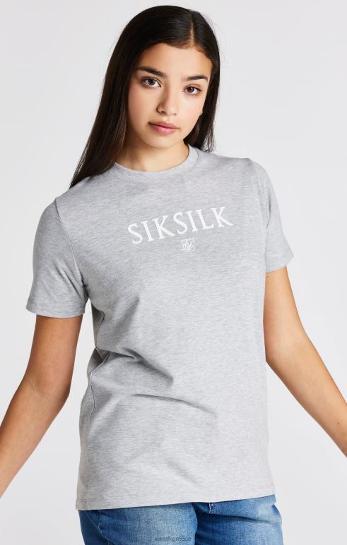 SikSilk μπλουζάκι με μάρκα σε γκρι μάρκα κορίτσια ενδύματα 48N8Z318