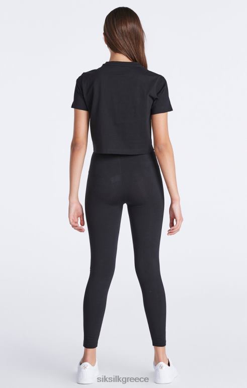 SikSilk μαύρη μπλούζα πρώτης ανάγκης κορίτσια ενδύματα 48N8Z320