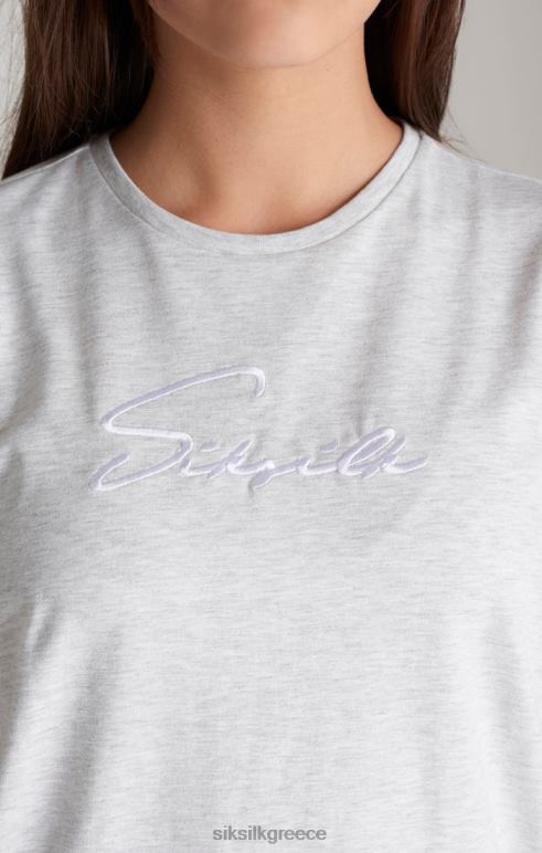 SikSilk μπλουζάκι boyfriend signature γκρι marl κορίτσια ενδύματα 48N8Z322