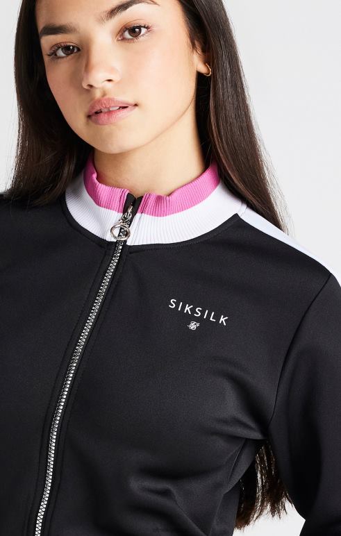 SikSilk μαύρο ρετρό σακάκι κορίτσια ενδύματα 48N8Z341
