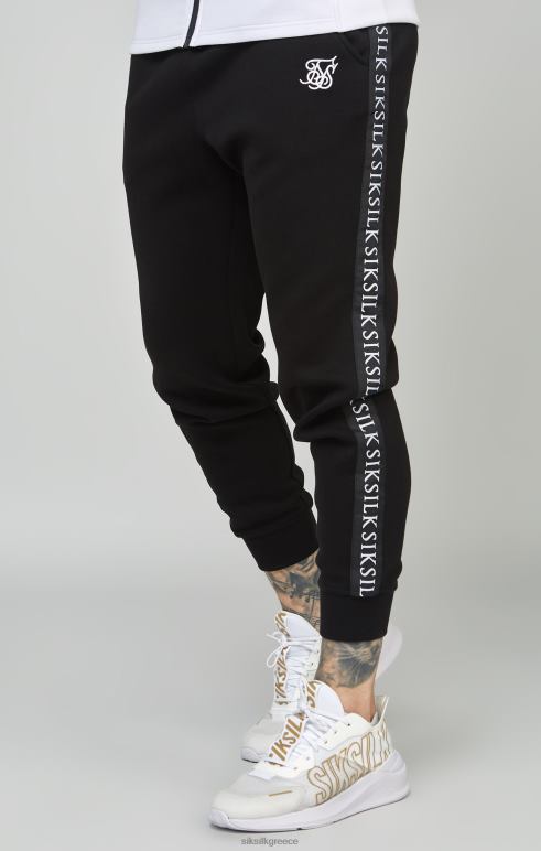 SikSilk Μαύρη ταινία 1/4 με φερμουάρ και σετ jogger άνδρες ενδύματα 48N8Z505