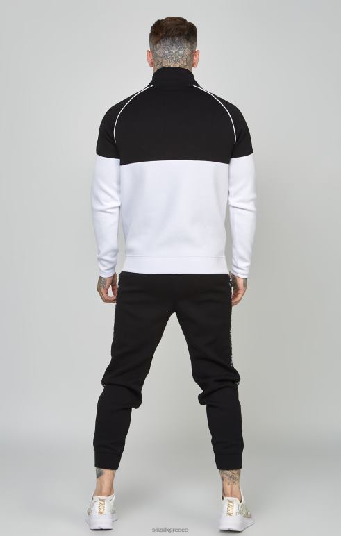 SikSilk Μαύρη ταινία 1/4 με φερμουάρ και σετ jogger άνδρες ενδύματα 48N8Z505