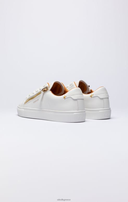 SikSilk λευκό κλασικό γυμναστήριο με λειτουργικό φερμουάρ άνδρες είδη υπόδησης 48N8Z12