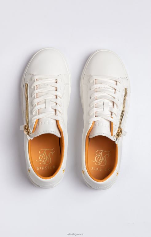 SikSilk λευκό κλασικό γυμναστήριο με λειτουργικό φερμουάρ άνδρες είδη υπόδησης 48N8Z12