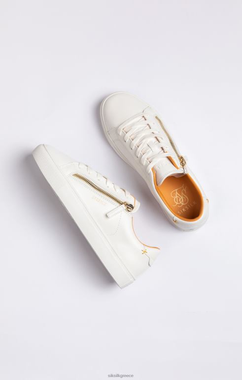 SikSilk λευκό κλασικό γυμναστήριο με λειτουργικό φερμουάρ άνδρες είδη υπόδησης 48N8Z12