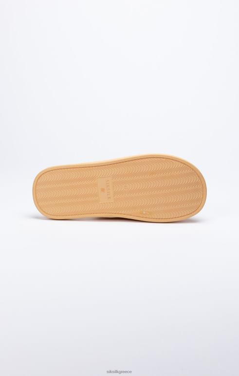 SikSilk μπεζ παντόφλα με κεντημένο λογότυπο άνδρες είδη υπόδησης 48N8Z7