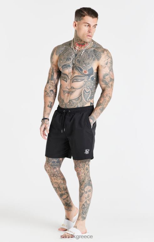 SikSilk μαύρο απαραίτητο κολύμπι σύντομη άνδρες ενδύματα 48N8Z617