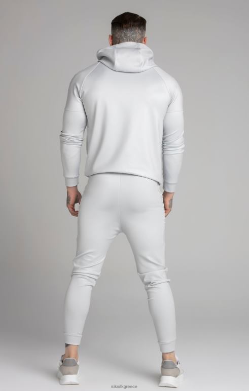 SikSilk γκρι κεντημένο παντελόνι με μανσέτες άνδρες ενδύματα 48N8Z506