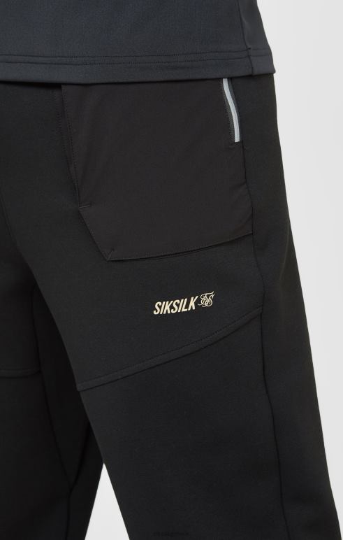 SikSilk μαύρο αθλητικό παντελόνι άνδρες ενδύματα 48N8Z520